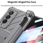 Magnetic Hinge Slide Pen Slot Armor Case for Samsung Galaxy Z Fold