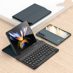 Full Body Case Z Fold 3 & 4 Detachable with Keyboard Leather