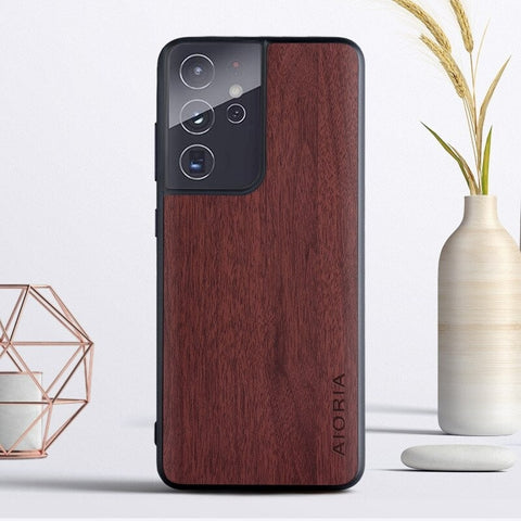 Wood Case Texture For Samsung Galaxy S21