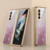 Luxury Tempered Glass Case for Samsung Galaxy Z Fold 3 5G