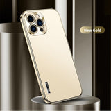 Stainless Steel Frame Matte Case Cover For iPhone